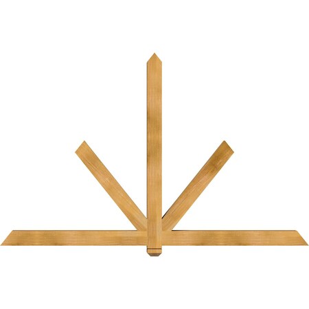Ekena Millwork Kennewick Rough Sawn Timber Gable Bracket, Western Red Cedar, 84"W x 53"H x 4"D x 4"F, 15/12 Pitch GBW084X53X0404KEN00RWR
